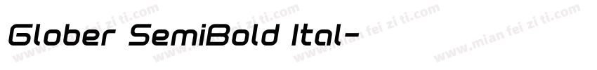 Glober SemiBold Ital字体转换